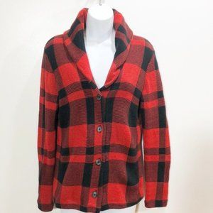 CHAPS Buffalo Plaid Cardigan Sweater